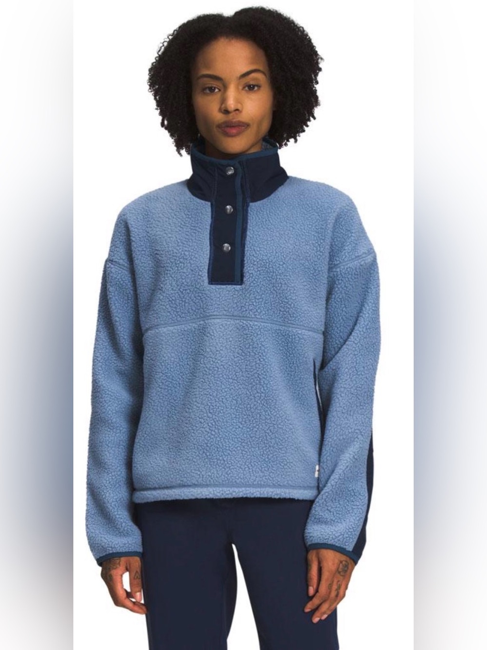 The North Face Cragmont Fleece Quarter-Snap Long-Sleeve Pullover for Ladies  M